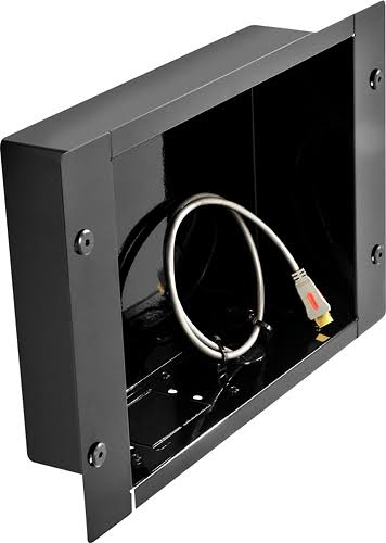 Recessed Cable Management and Power Storage Accessory Box, Gloss Black X4177