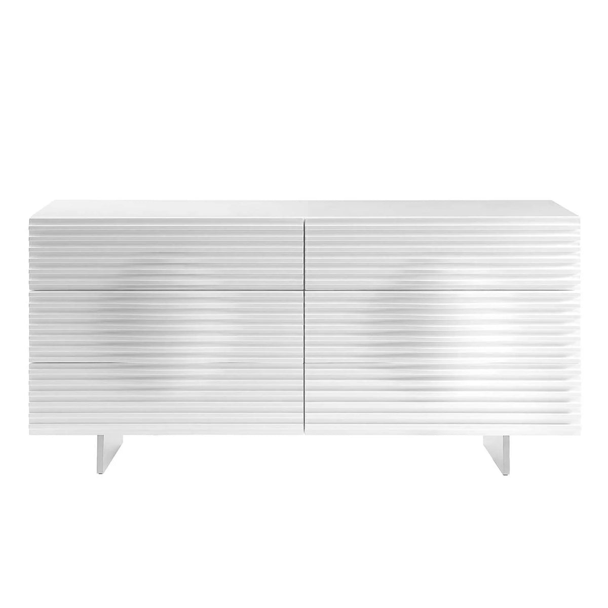 White High Gloss Dresser B1307