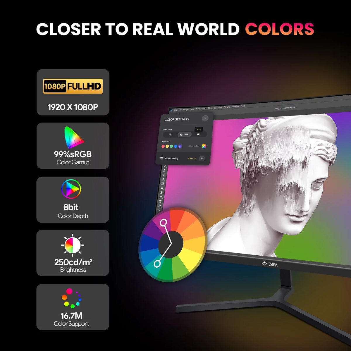 24" 165Hz Curved FHD 1080P Frameless Gaming Monitor S571170