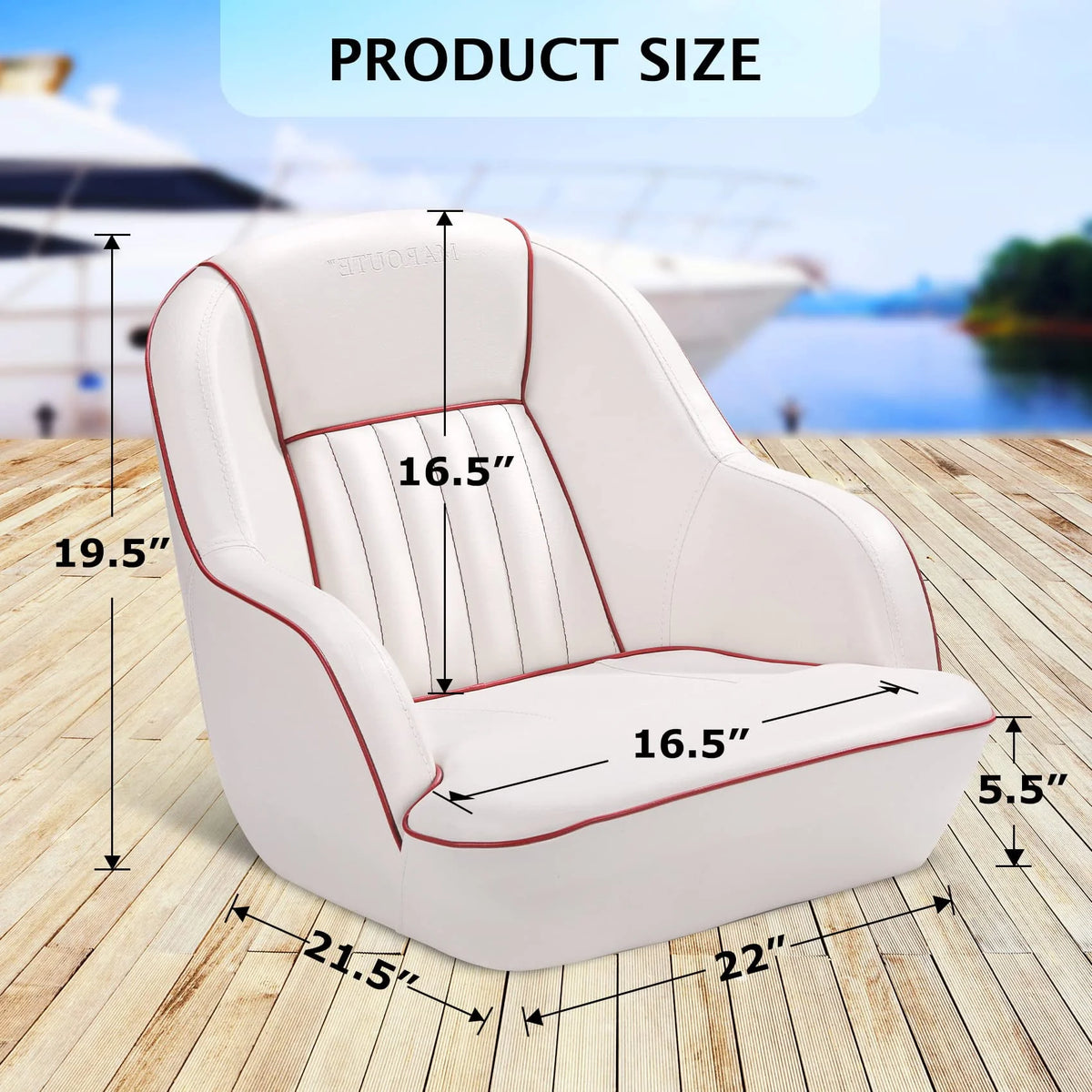 Soft Leather Single Seat Boat Seat D8197