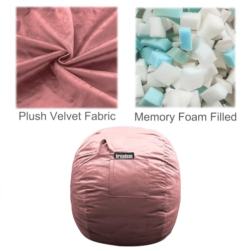 Velvet Memory Foam Bean Bag Chair S863291