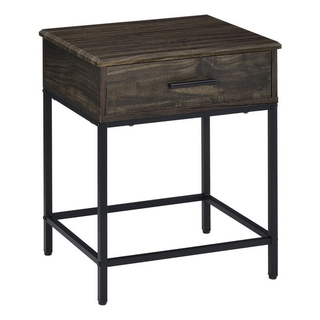 Brown Engineered Wood End Table with Drawer V226590