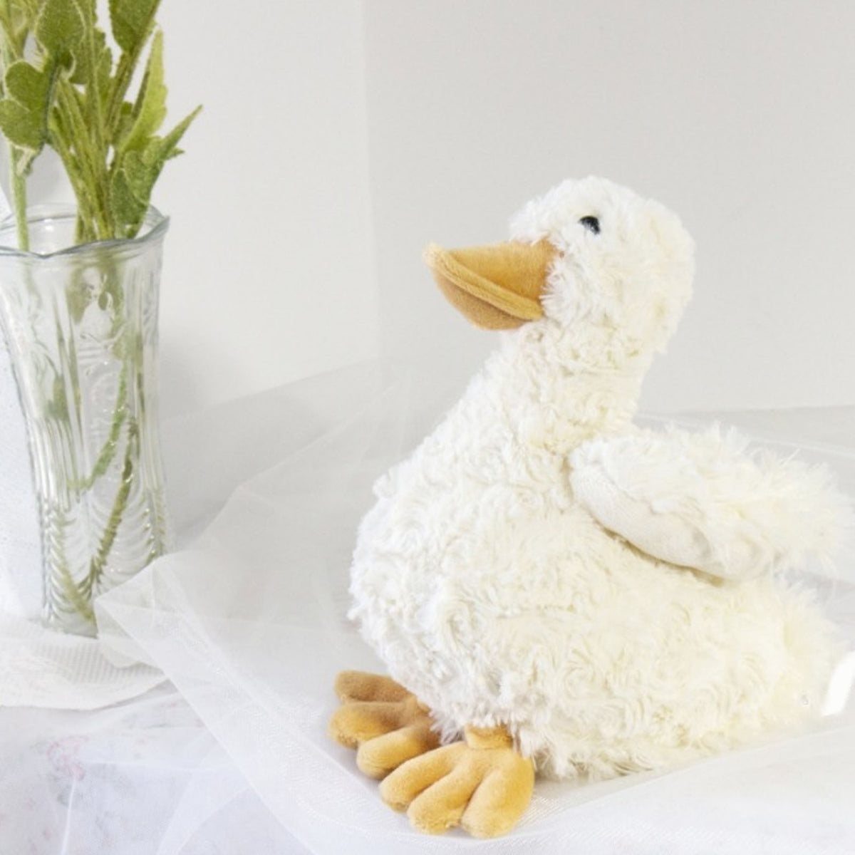7.8in Fluffy Duck Plush Toy with PP Cotton Filling H6052