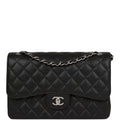 Black Caviar Double Flap Bag Q475139