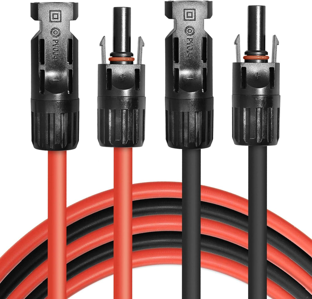 30FT Black Red 10AWG Solar Panel Extension Cable Set of 2 N3187