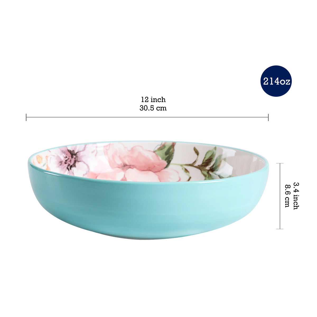 Ceramic Pasta Bowl Set of 5, Microwave & Dishwasher Safe O327