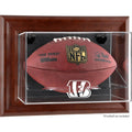 Brown Framed Wall-Mountable Football Display Case T89421