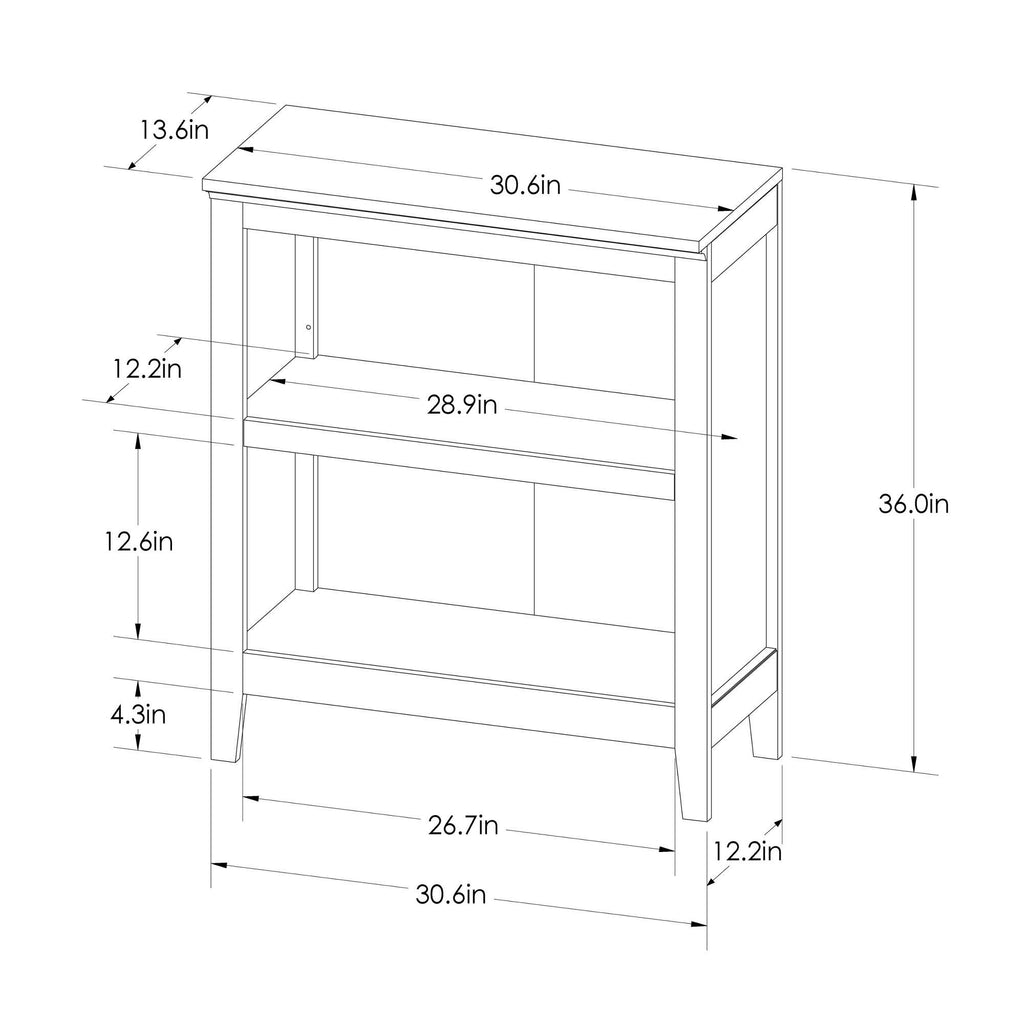 Espresso 2 Shelf Bookcase R172