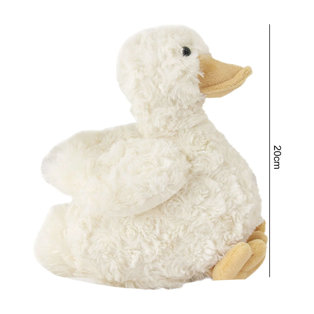 7.8in Fluffy Duck Plush Toy with PP Cotton Filling H6052