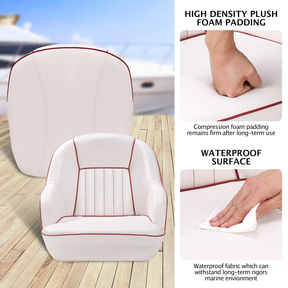 Soft Leather Single Seat Boat Seat D8197