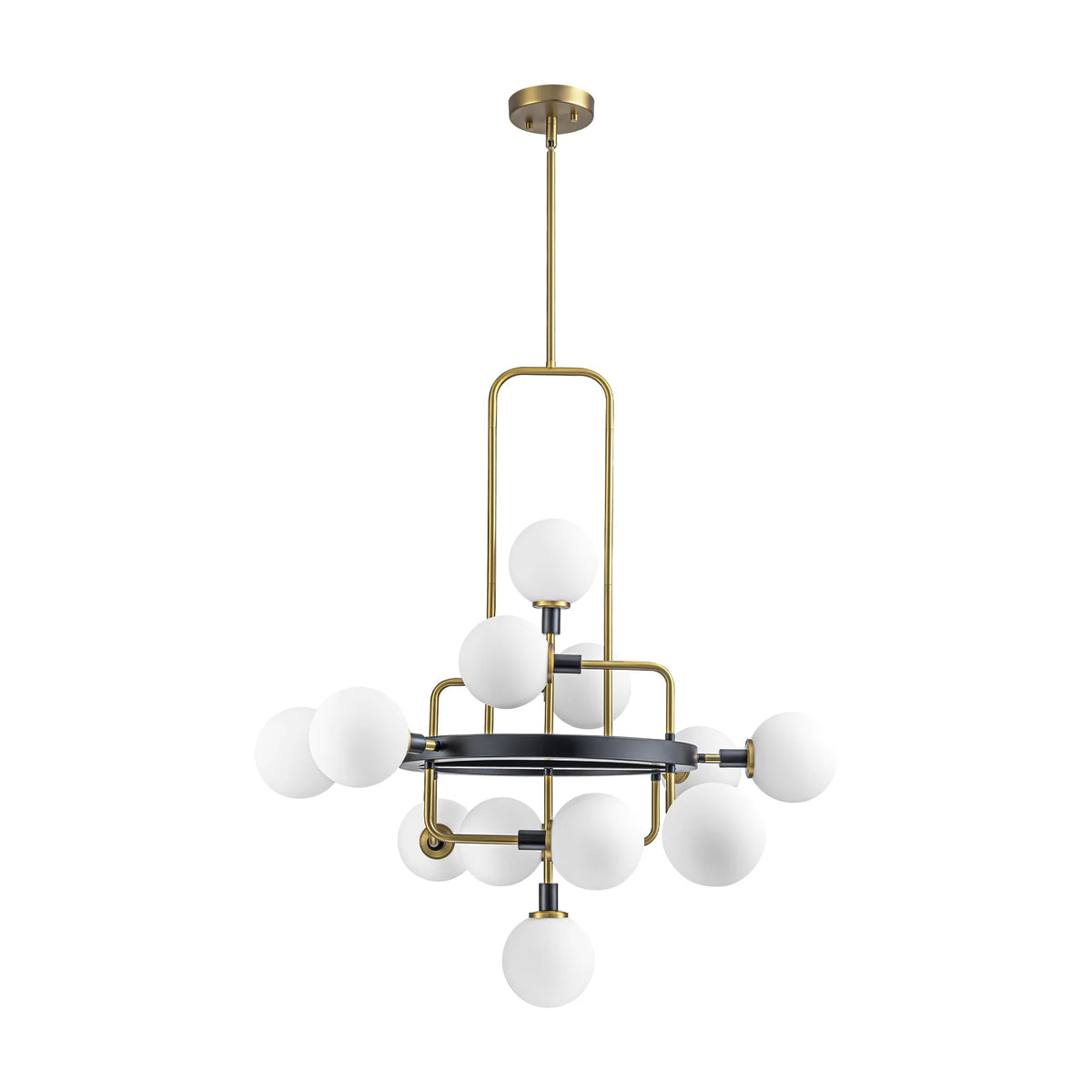 12-Light Dimmable Aluminum Chandelier X4694