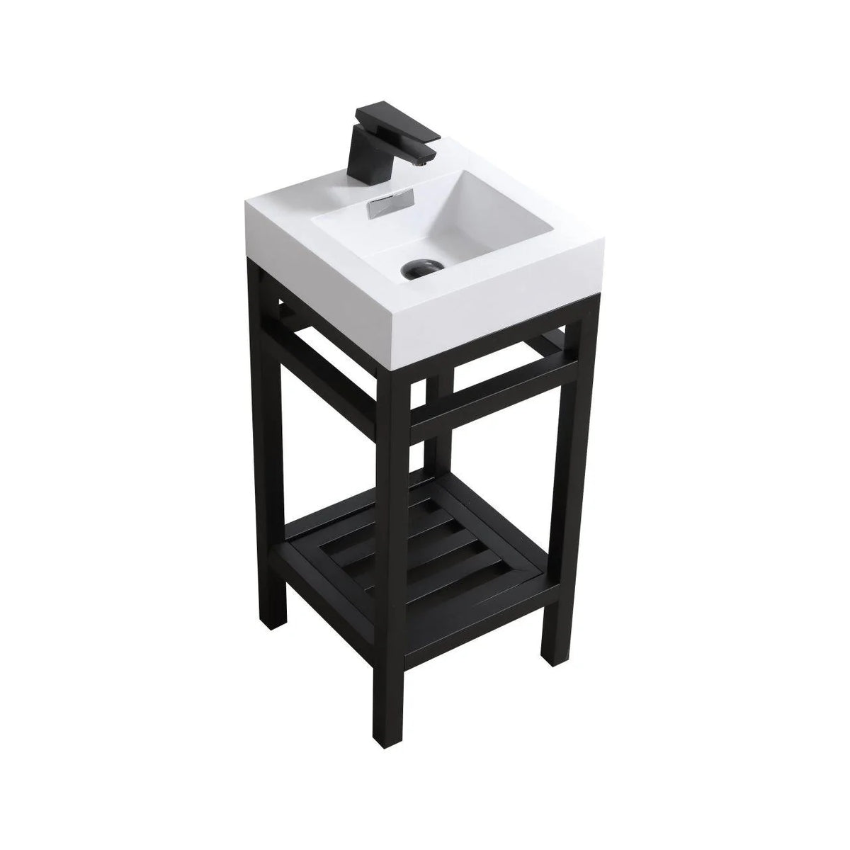 16 in. Stainless Steel Console with Acrylic Sink V333