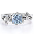 18K White Gold Plating over Silver Bridal Ring Set P102
