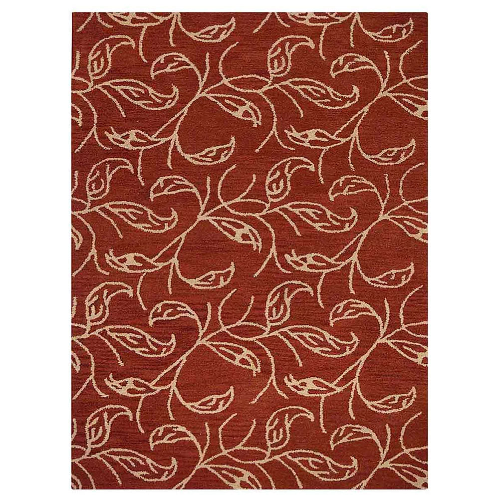Hand Tufted Floral Wool Area Rug 9'x12' V541