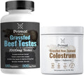 Grassfed Beef Testes 120 Capsules + Grassfed Beef Colostrum 90 Grams Unflavored Powder K7582