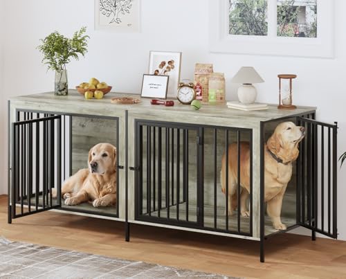 78 Inch XXL Double Dog Crate Furniture N8637