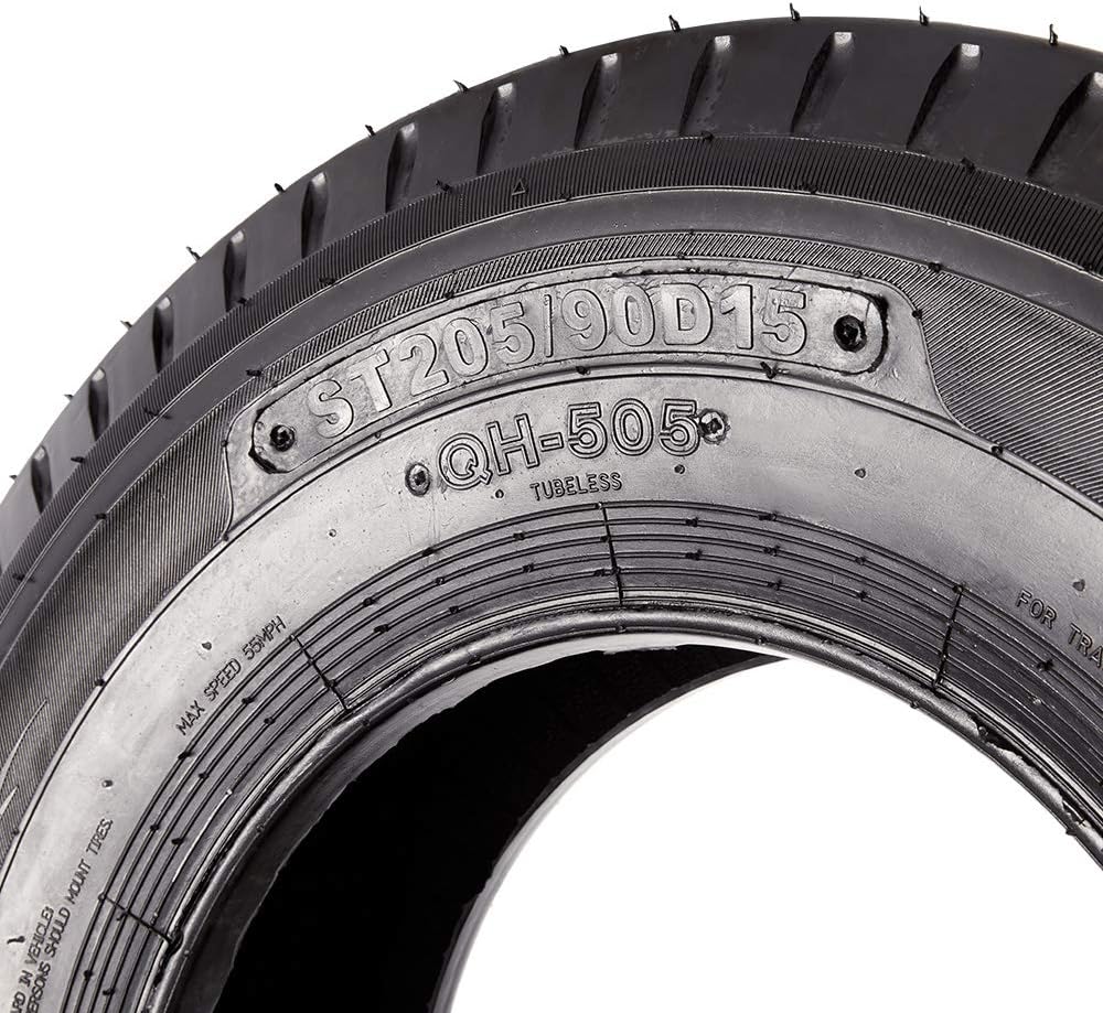 Set of 4 Trailer Tires ST205/90D15 10 PR Load Range E F855761