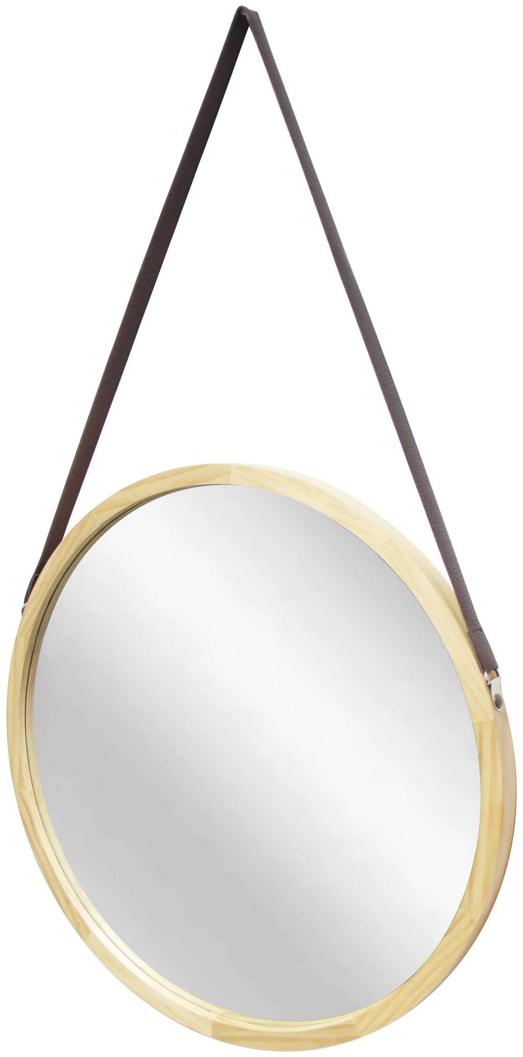 Brown Round 18-inch Wall Mirror T979943