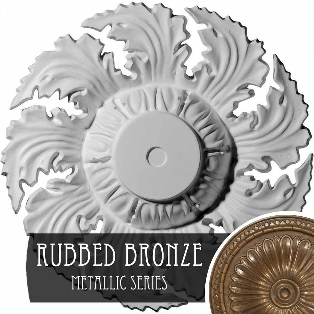 14 5/8x22OD x 2 1/4x22P Ceiling Medallion Hand-Painted Rubbed Bronze H873
