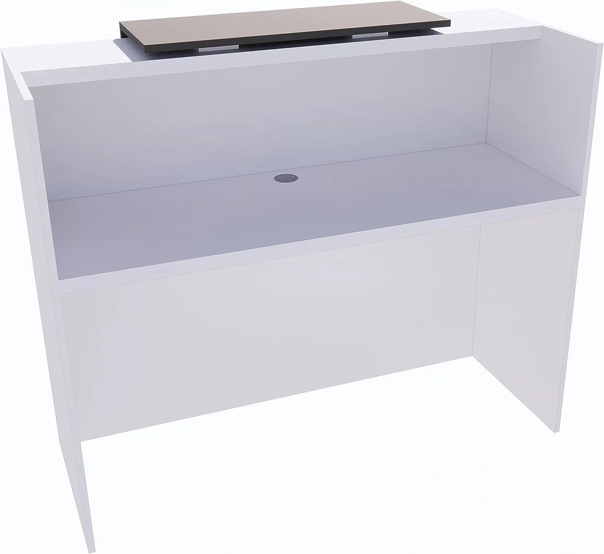 53 Inch Modern Reception Desk with Transaction Counter Y69004