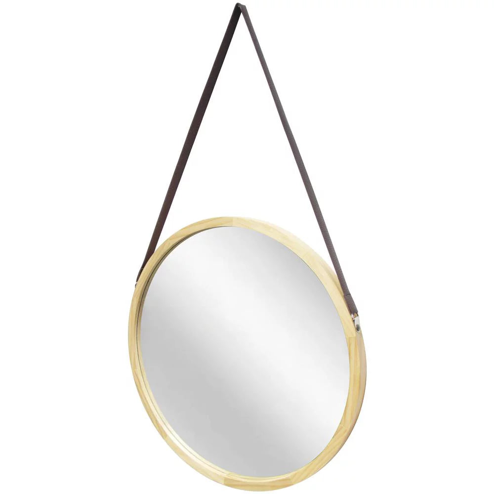 Brown Round 18-inch Wall Mirror T979943