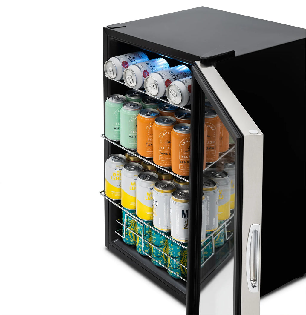 100 Can Stainless Steel Beverage Refrigerator Q9596