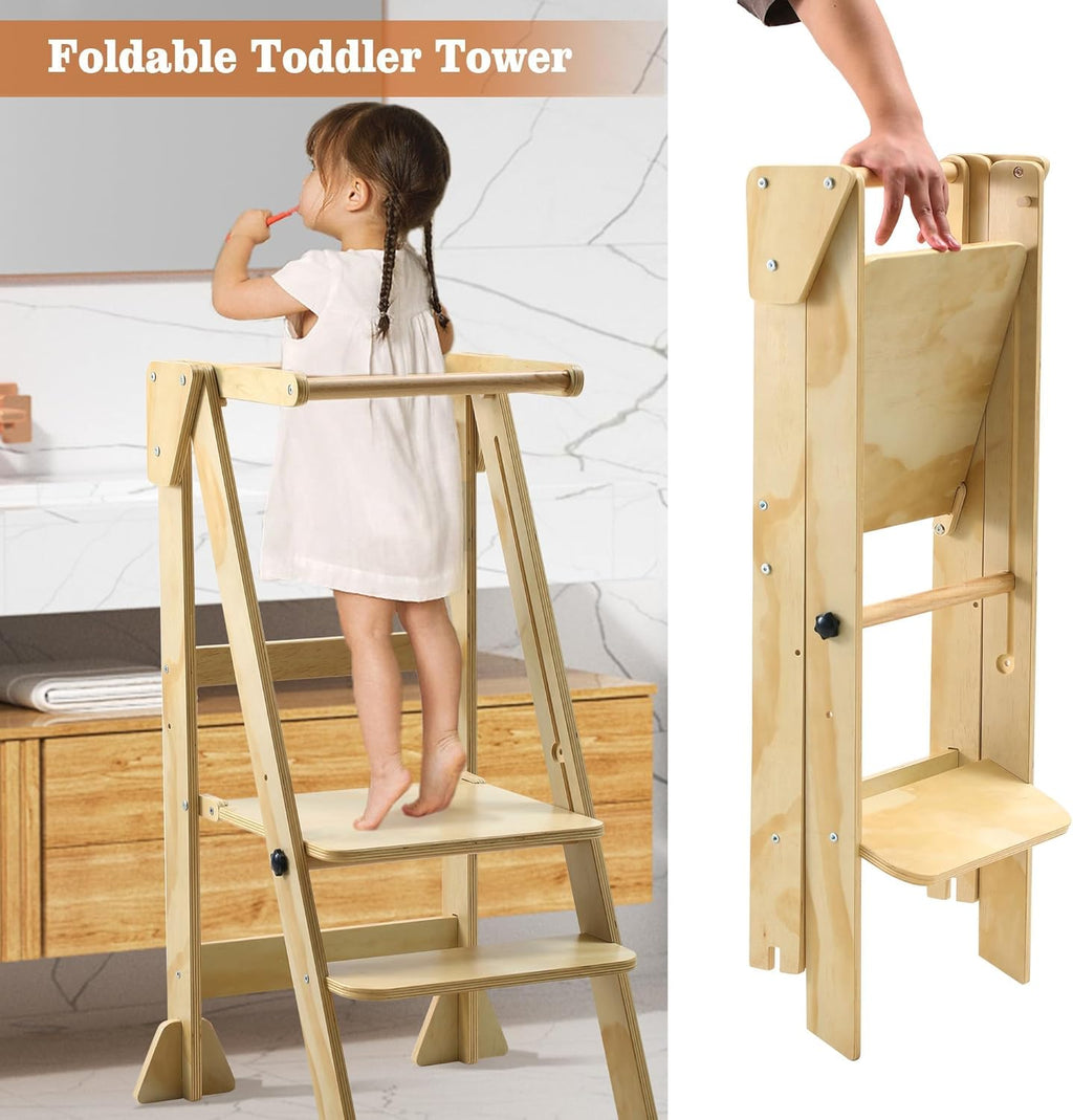 Folding Wooden Toddler Step Stool V450