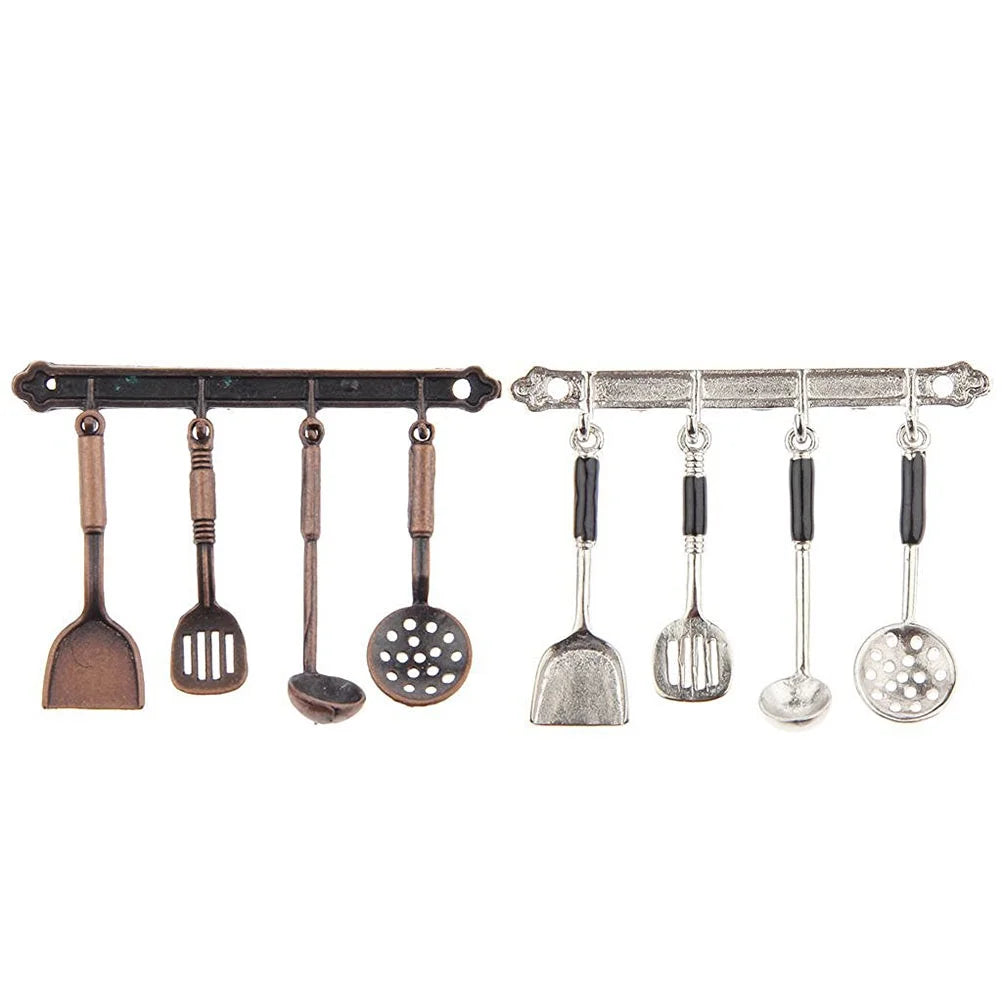 5pcs 1:12 Dolls House Miniature Metal Kitchenware Kitchen Accessories E7012