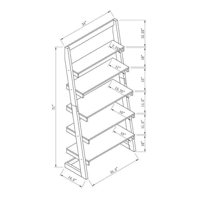 Gray and White Wood Desk and Bookcase Set H514