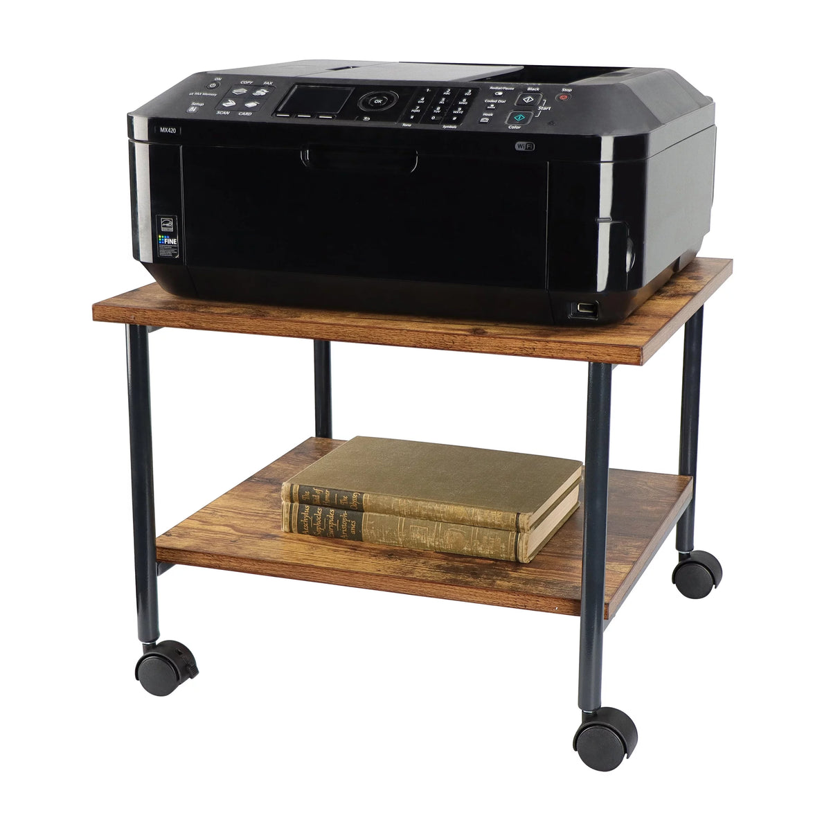 Rolling Cart on Wheels 2 Shelf H48770