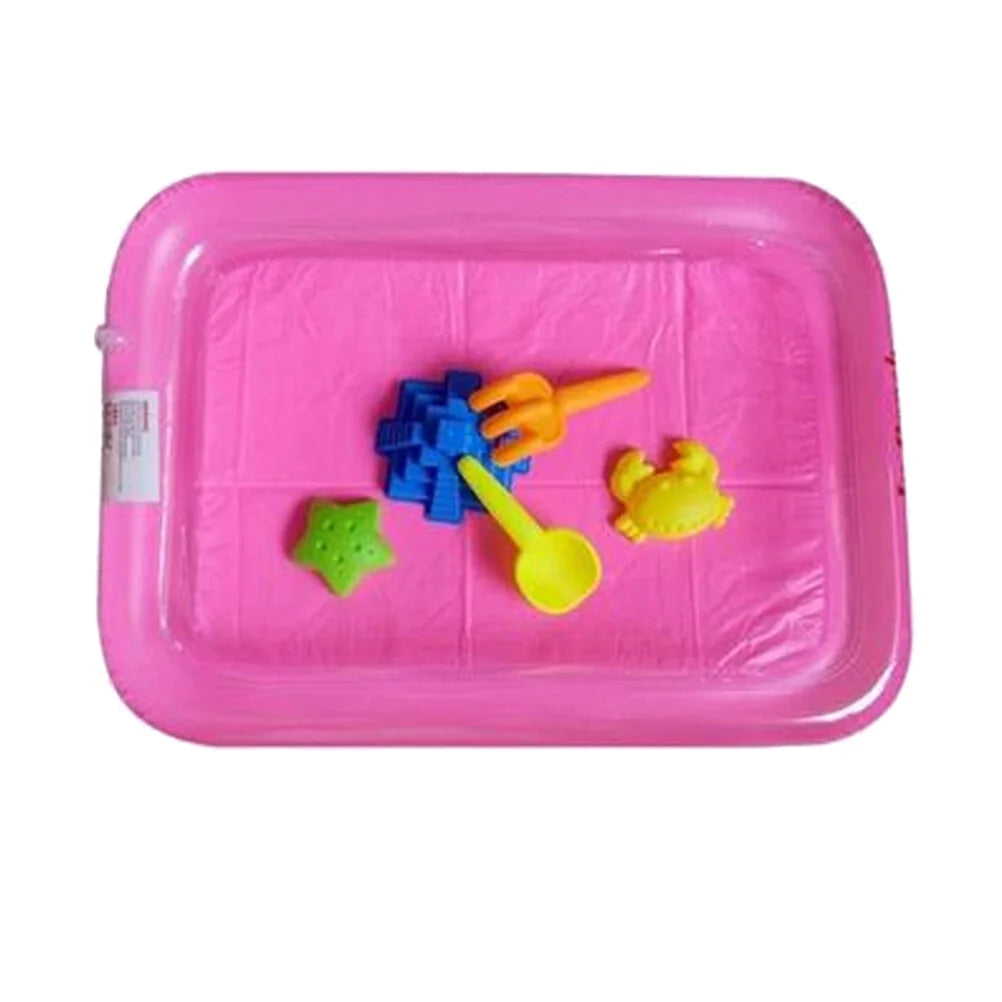 Pink Inflatable Sandbox Play Sand Toy Tray B877379
