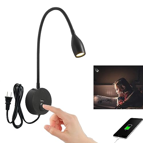 Brushed Nickel 3W LED Gooseneck Reading Light W3061