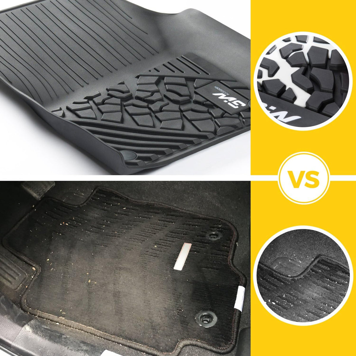 Black Pack of 2 Heavy Duty Trunk Liner for Jeep Cherokee Q62813