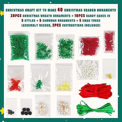 Beaded Ornament Kit, 40 Pieces D7635