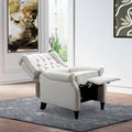 Beige Wide Manual Wing Chair Recliner Z505460