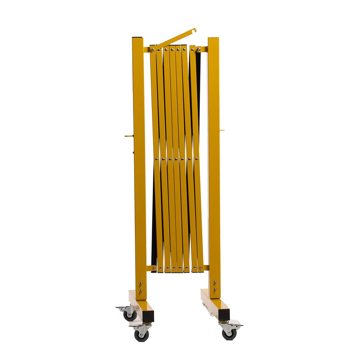 Expandable Metal Barricade, 11 Feet, Yellow and Black X903