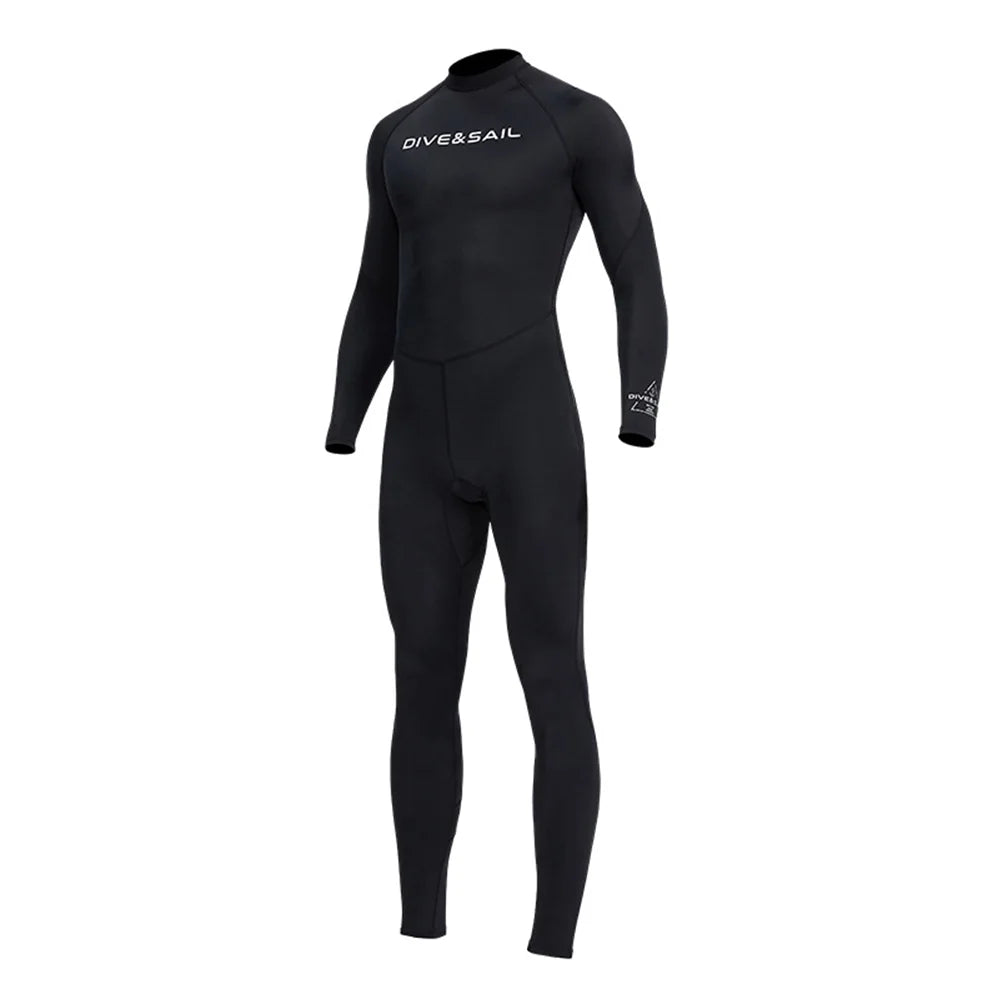 Men One Piece Swimsuit with Back Zipper Quick Dry Long Sleeve Surf Suit L21818