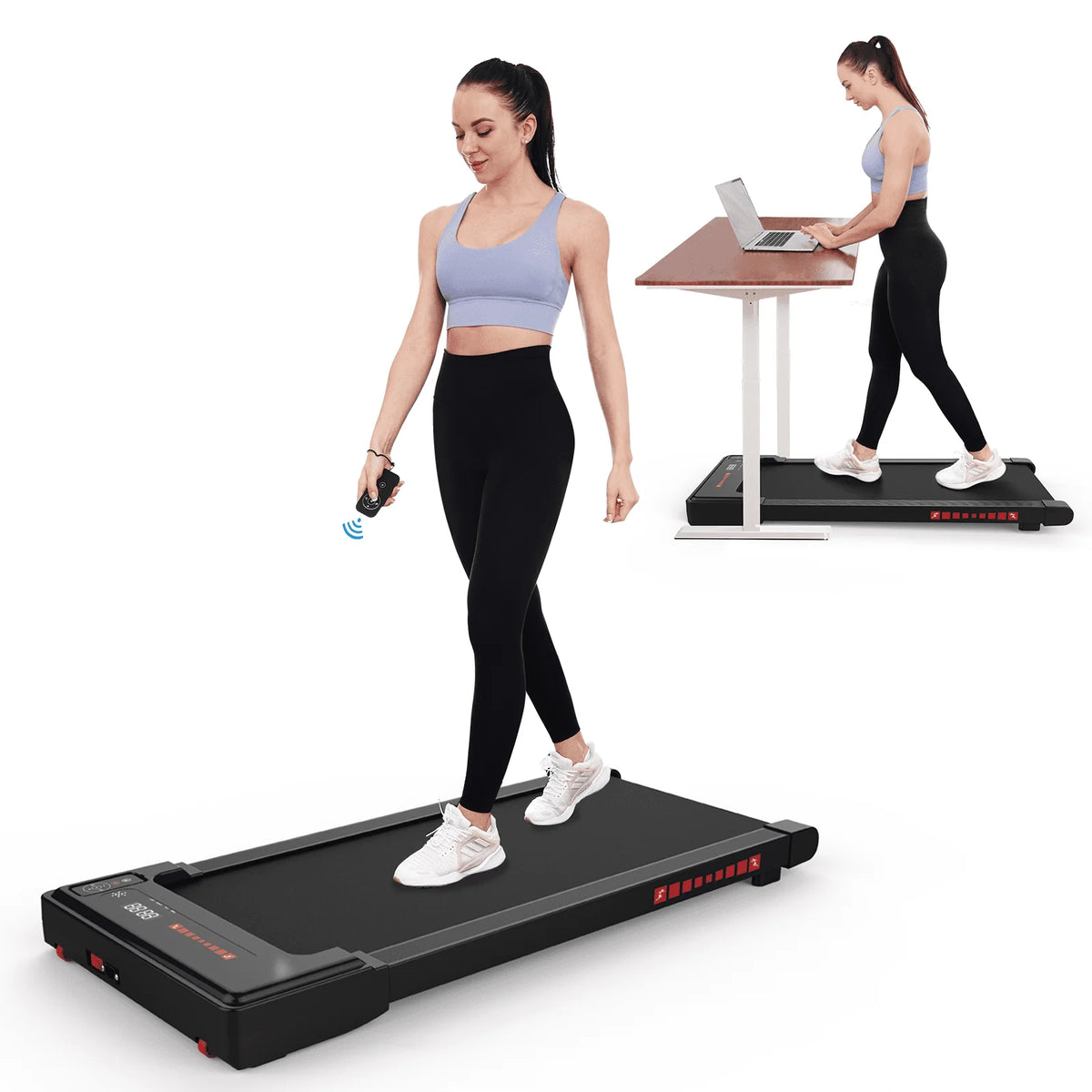 White 2.25HP Portable Mini Treadmill C14700