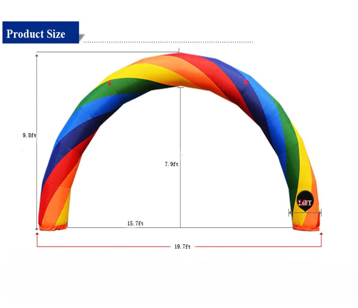 Inflatable Rainbow Advertising Arch with PU Coated C65172