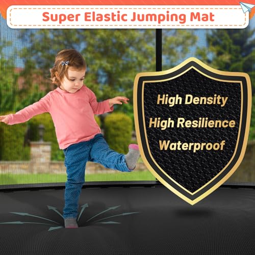 12FT 14FT 16FT Outdoor Trampoline with Ladder & Safety Net F140692