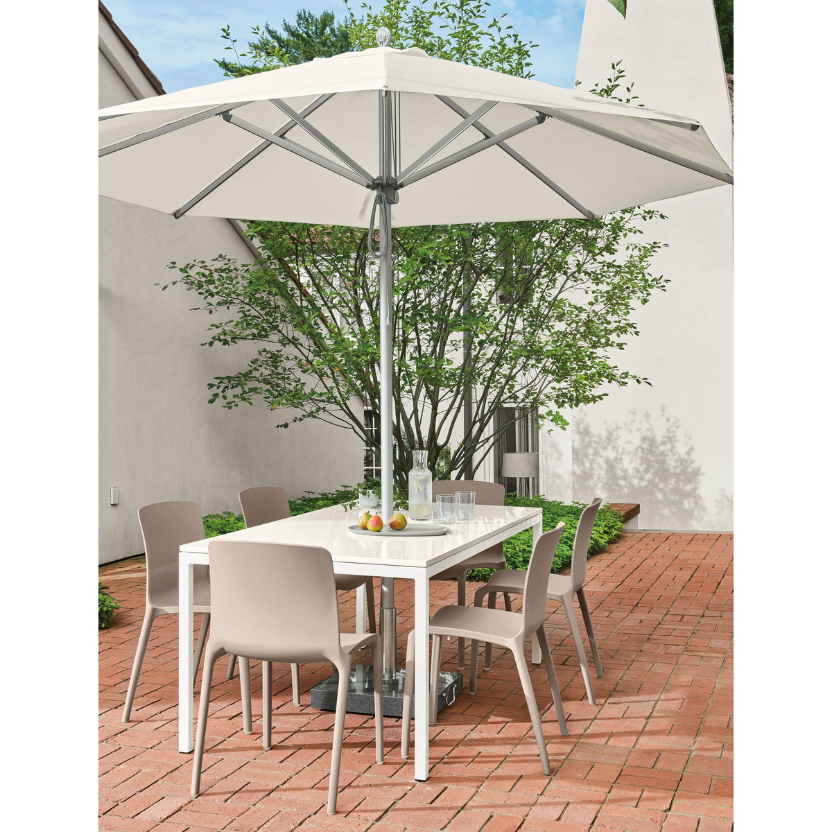 Orange Recycled HDPE Patio Table B3613