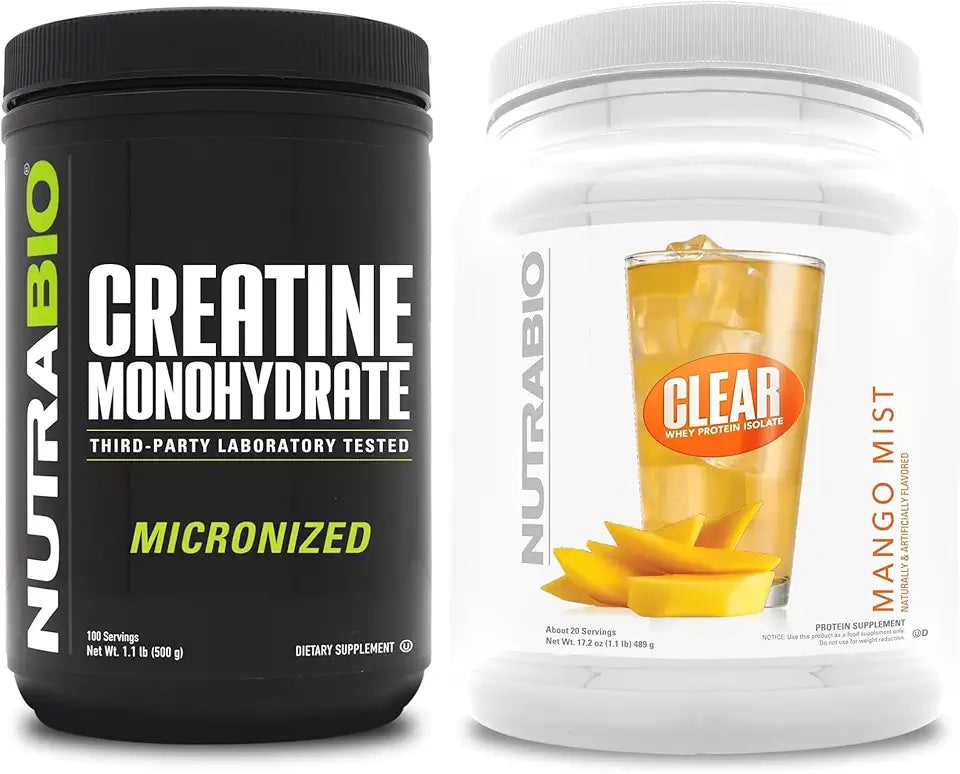 Unflavored Creatine Monohydrate and Mango Mist Whey Protein Isolate R792