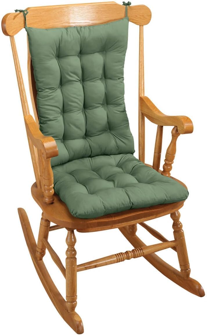 2-Piece Padded Rocking Chair Cushion Set Green Z829900