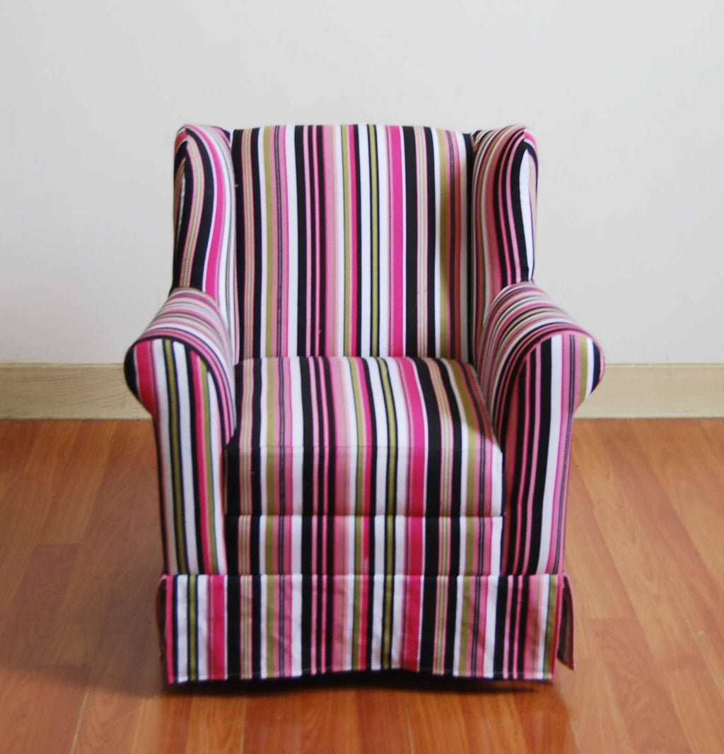 Striped Wingback Chair S303594