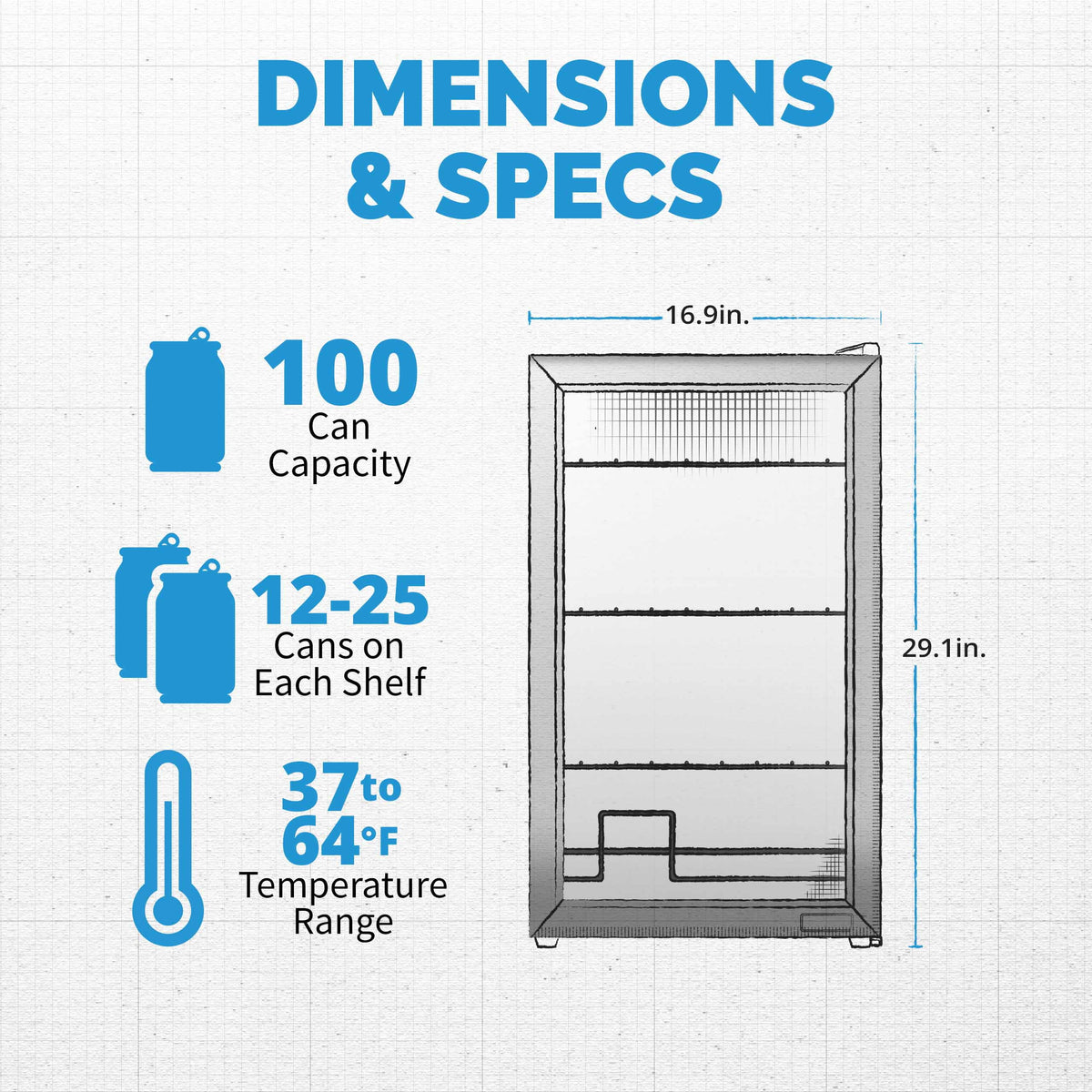 100 Can Stainless Steel Beverage Refrigerator Q9596