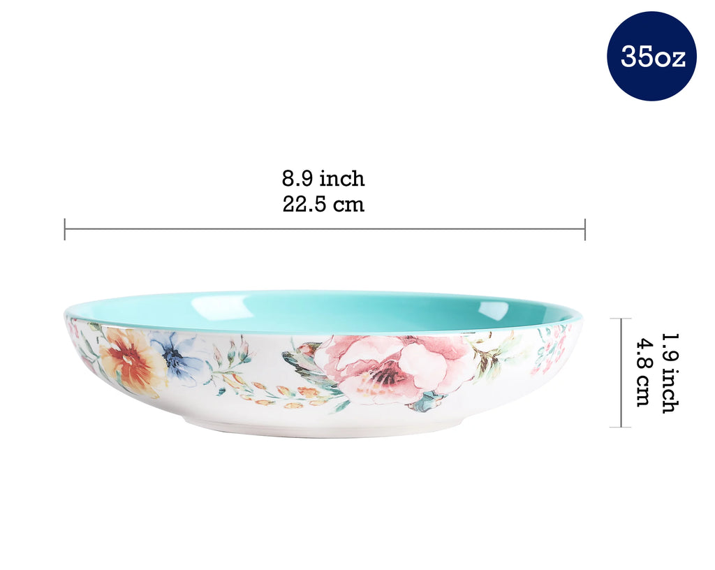 Ceramic Pasta Bowl Set of 5, Microwave & Dishwasher Safe O327
