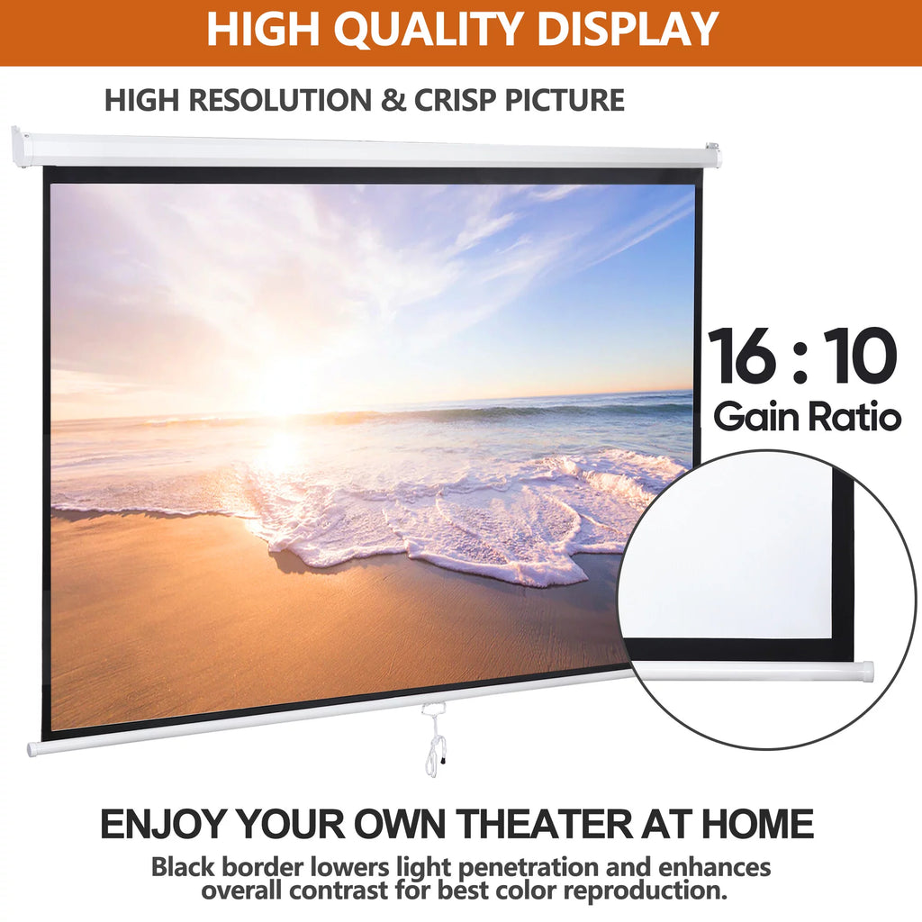 100 inch 16:10 HD 4K Projector Screen F781