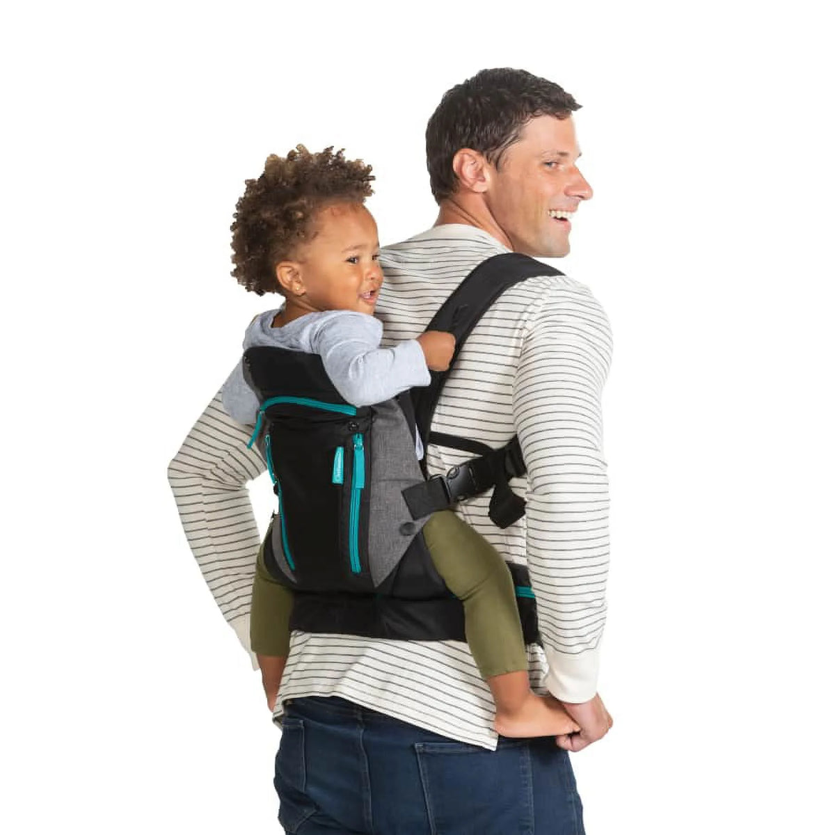 Black Ergonomic Baby Carrier, 4-Position, 8-40lbs U739