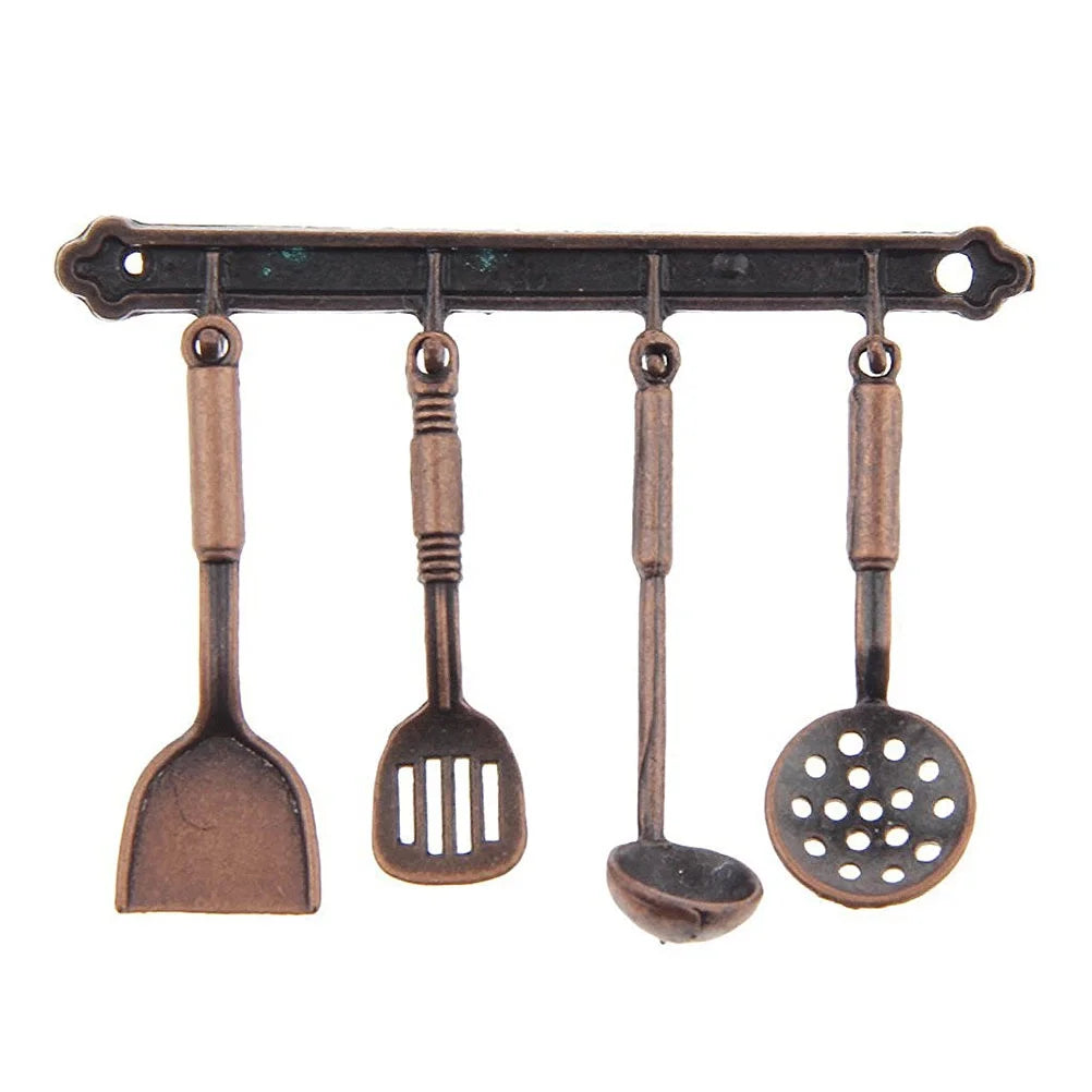 5pcs 1:12 Dolls House Miniature Metal Kitchenware Kitchen Accessories E7012