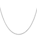 14K White Gold Ultra-thin Chain Necklace 24 Inches A396